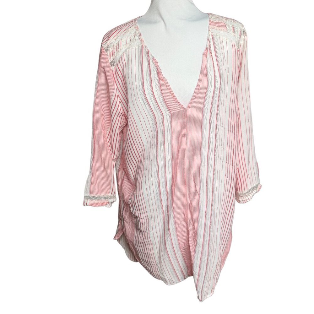 Victoria's Secret striped lightweight tunic length nightgown Large